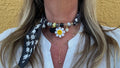 Sjaalketting - Zwart wit zonnetje