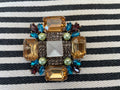 Broche - Camel blauw