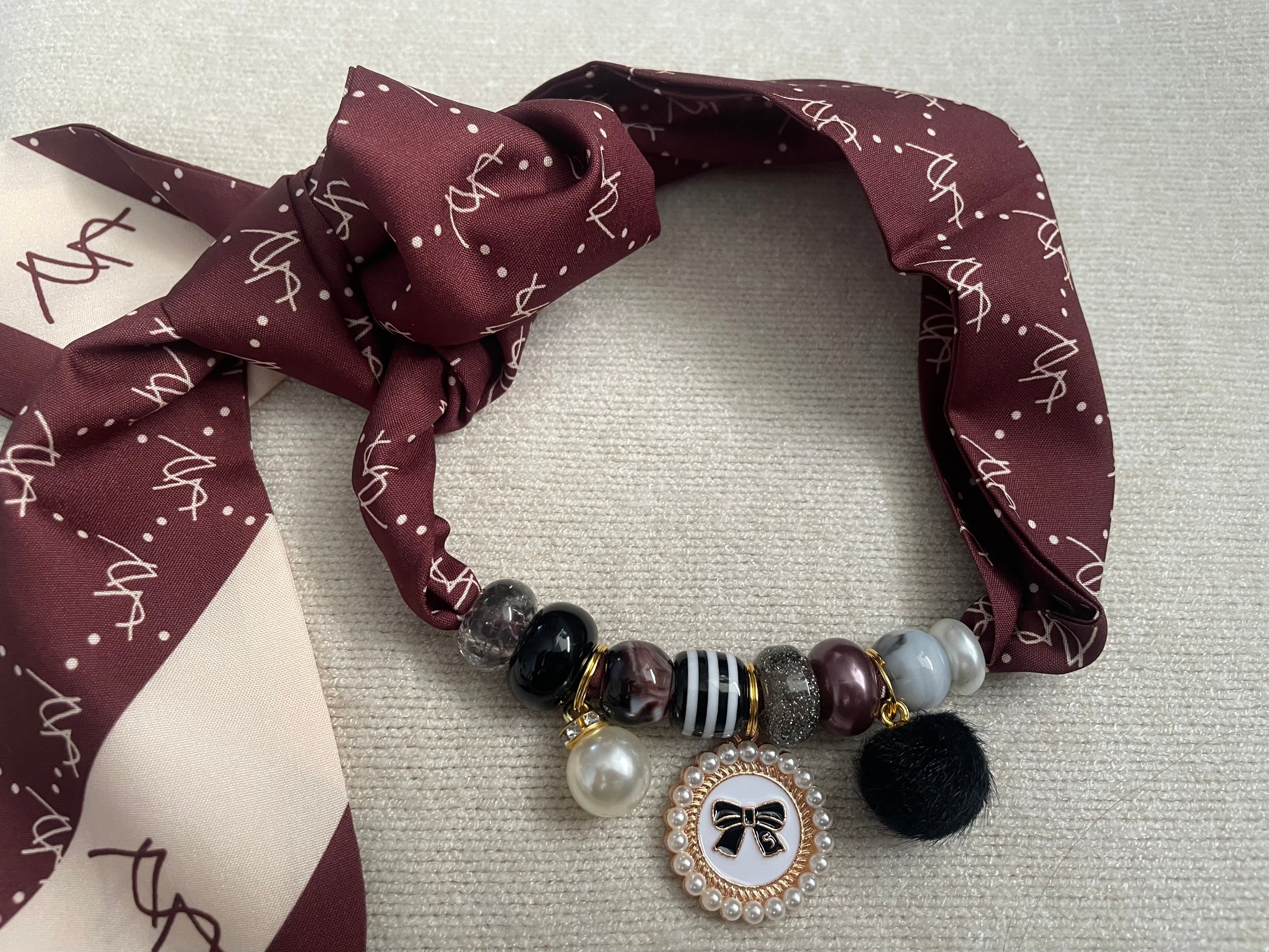 Sjaalketting® - Burgundi parel