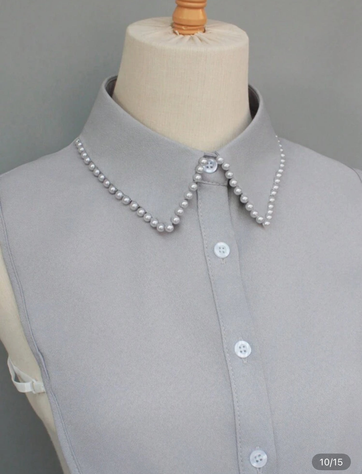 Kraagje - Grijs parel