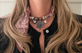 Sjaalenketting - Roodbruin steenkleur