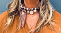 Sjaalketting-Bordeaux parel