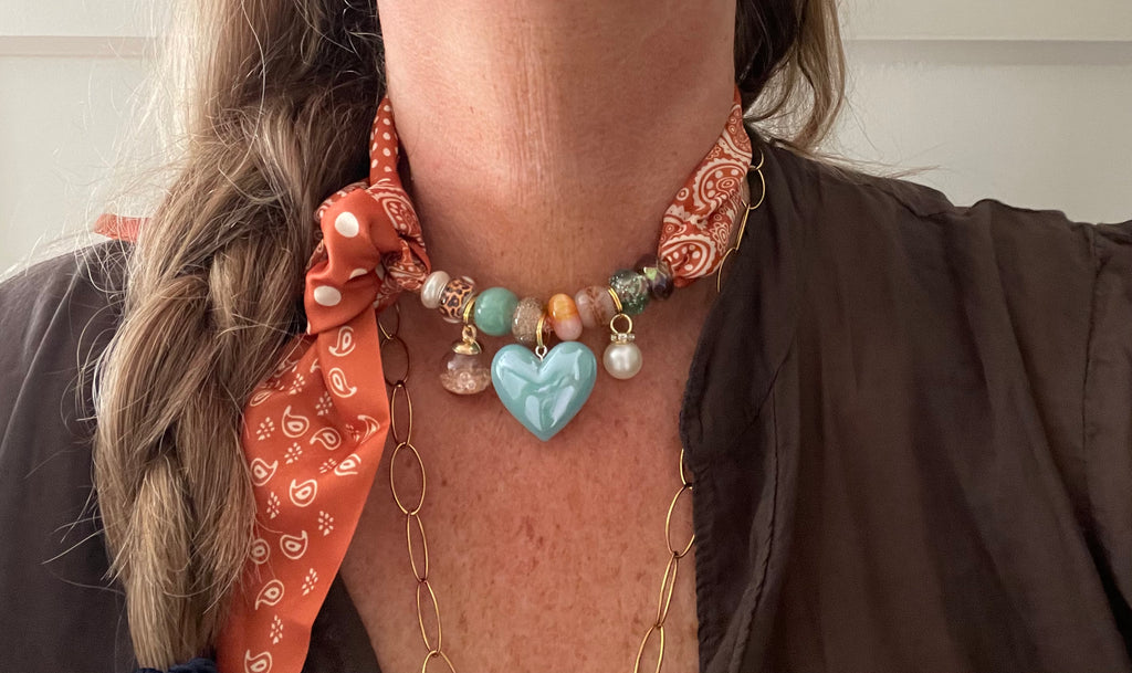 Sjaalenketting - Oranje mint