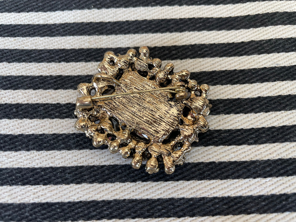 Broche - Bruin rechthoek