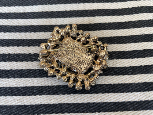 Broche - Bruin rechthoek