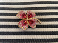 Broche - Klavertje 4 Rose