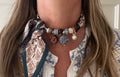 Sjaalketting - Blauw bruin bol
