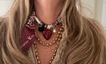 Sjaalenketting - Bordeaux ruit