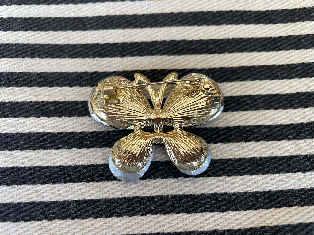 Broche - Vlinder wijn rood