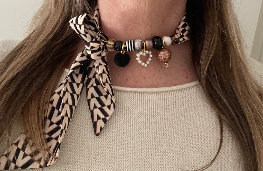 Sjaalketting® - Zwart ecru V