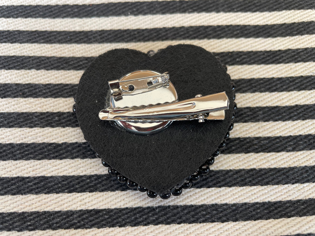 Broche - Zwart hart