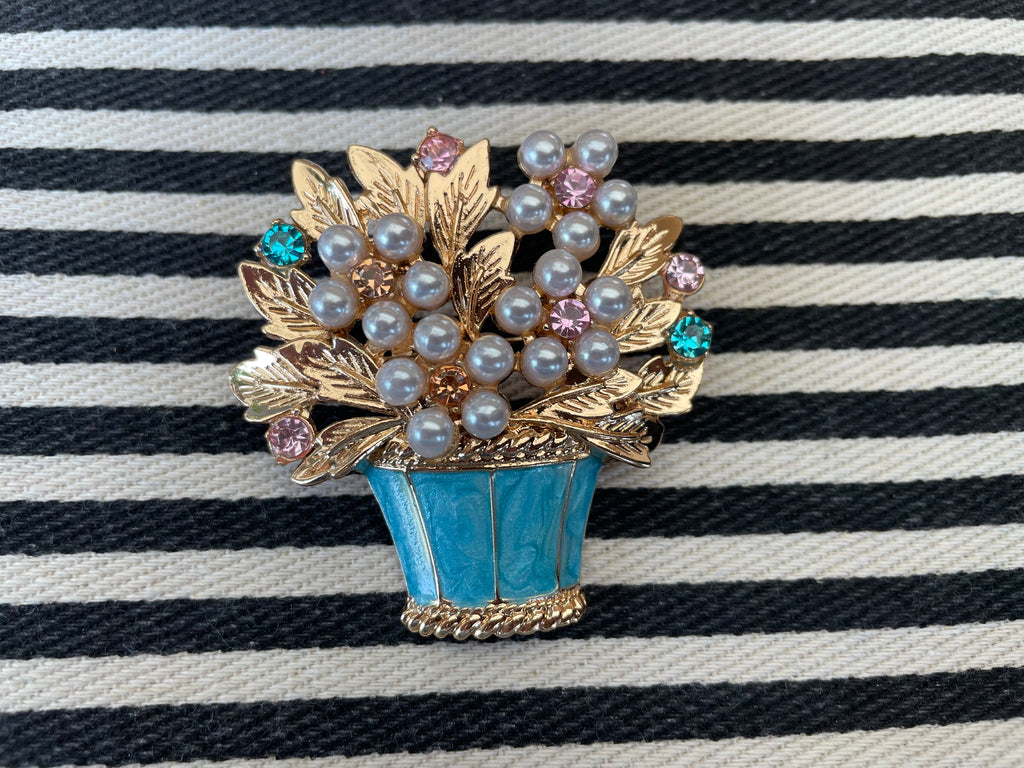 Broche - Pot bloemen