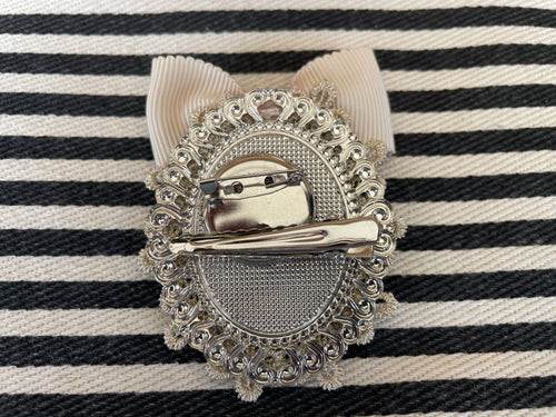 Broche - Spiegeltje ecru