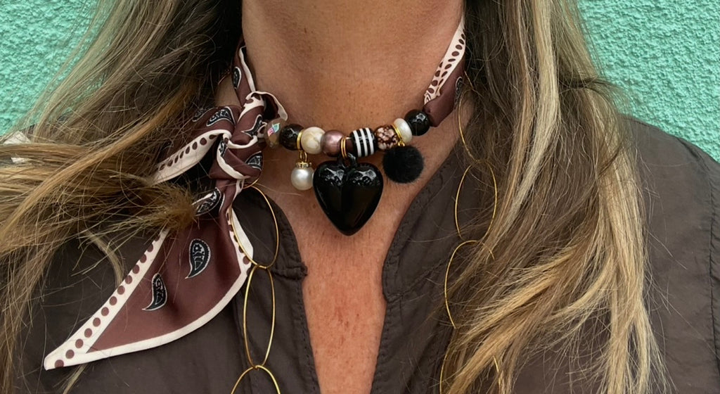 Sjaalketting® - Bruin Paisley