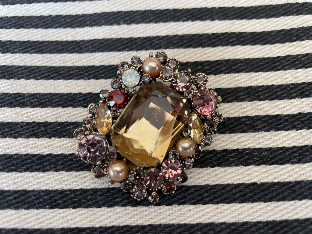 Broche - Bruin rechthoek