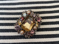 Broche - Bruin rechthoek