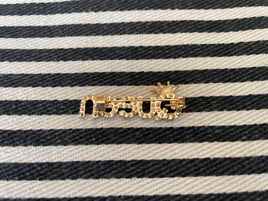 Broche - Queen diamantjes