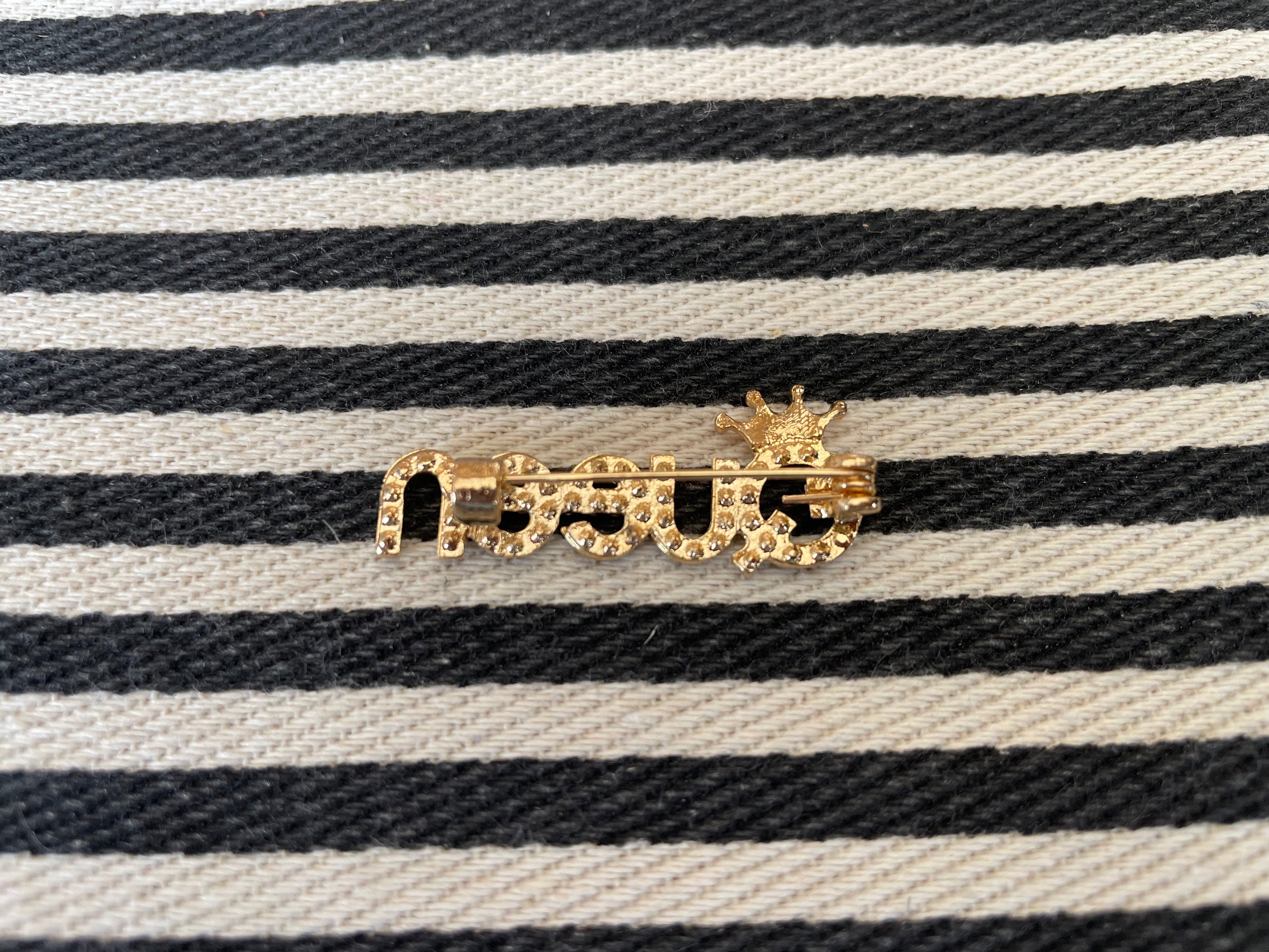 Broche - Queen diamantjes