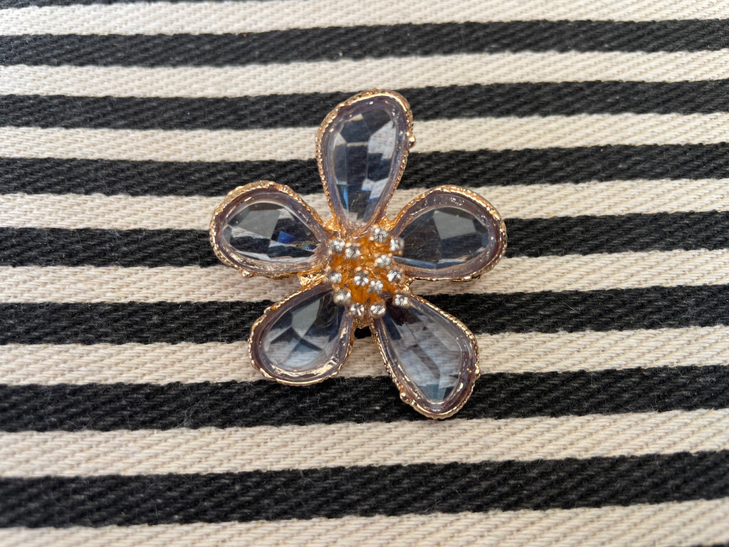 Broche - Bloem blauw