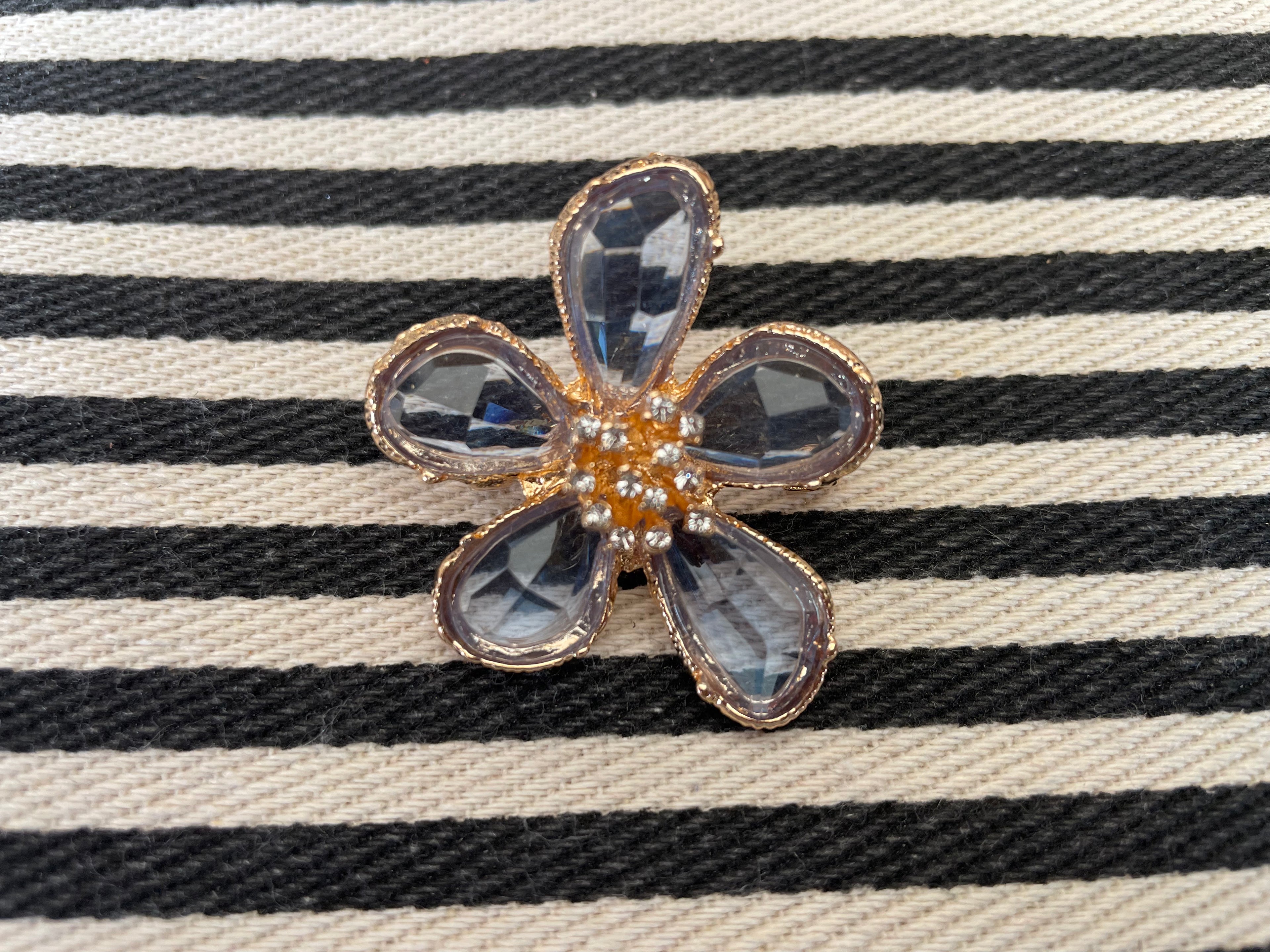 Broche - Bloem blauw