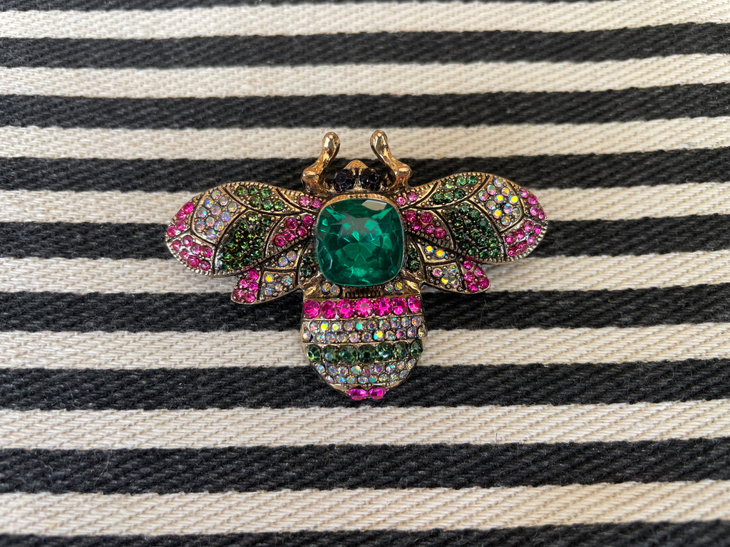Broche - Bug groen Rose