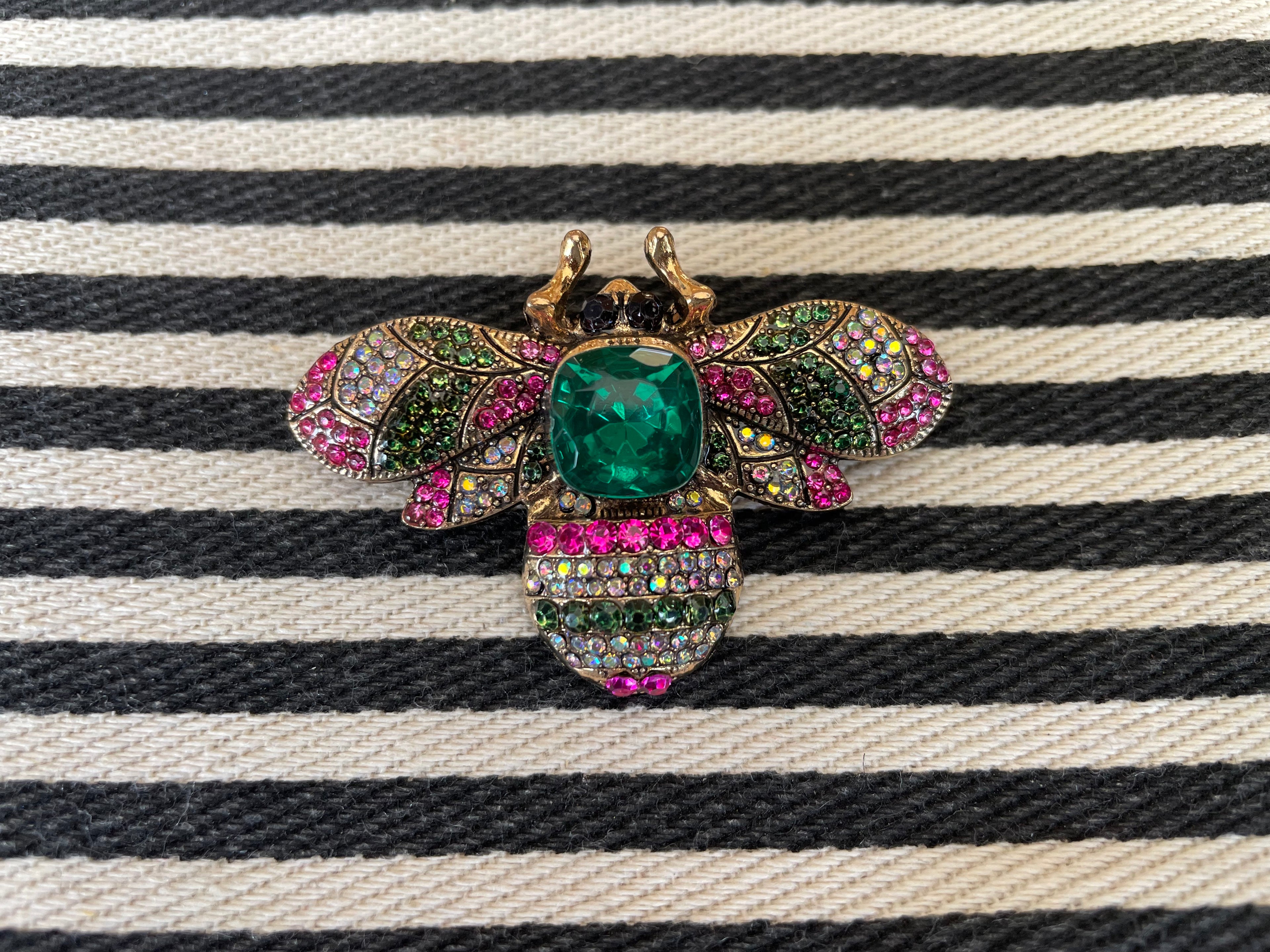Broche - Bug groen Rose