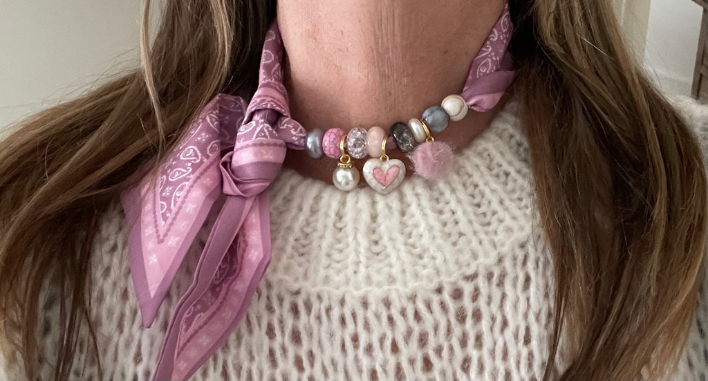 Sjaalketting® 
- Rose parel