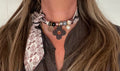 Sjaalketting - Bruin paisley zwart