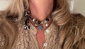 Sjaalketting® - Panter blauwe glitter bol