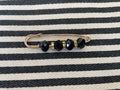 Broche - Gouden speld met zwart