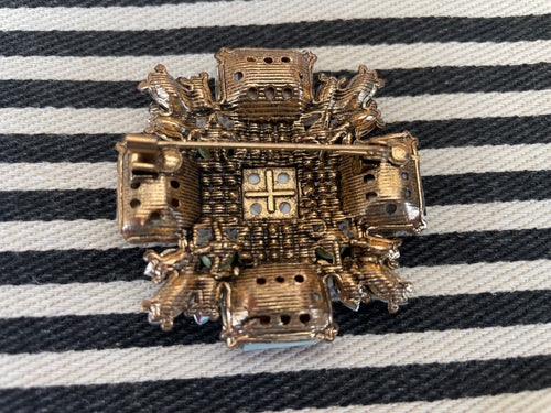 Broche - Camel blauw