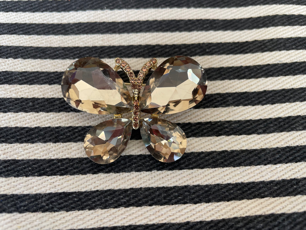Broche - Vlinder brons