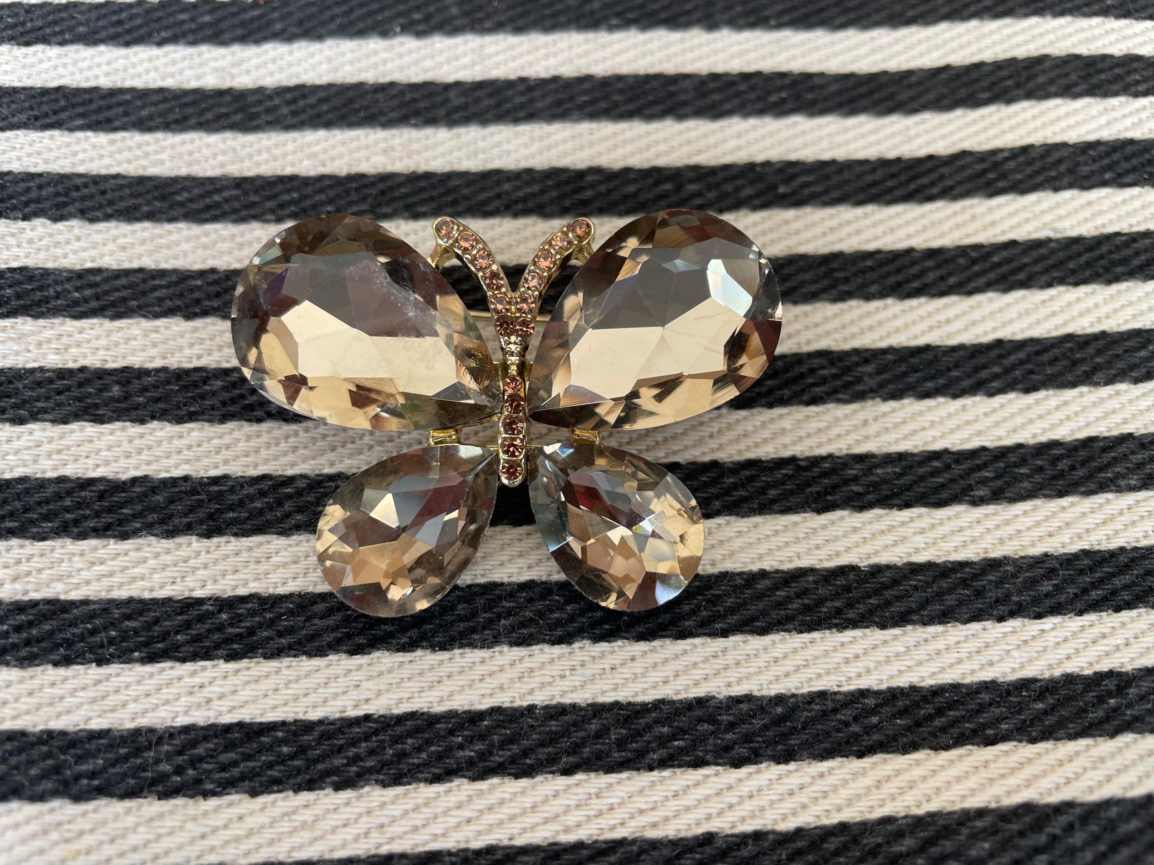 Broche - Vlinder brons