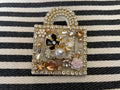 Broche - Tasje ecru parel