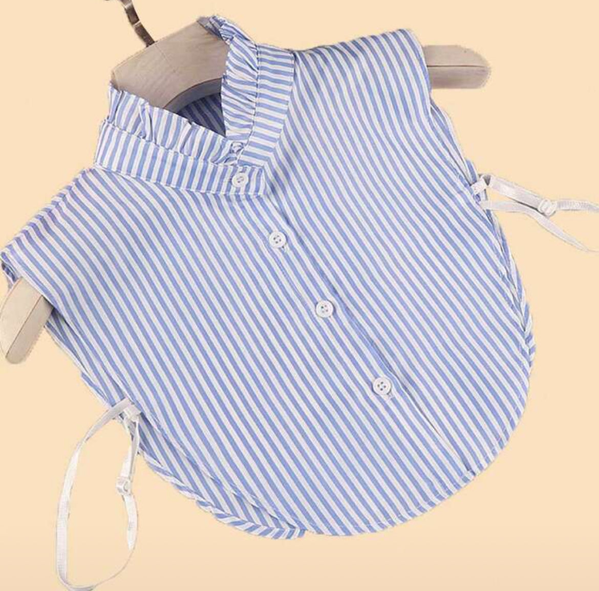 Kraagje - Opstaand boordje licht blauw