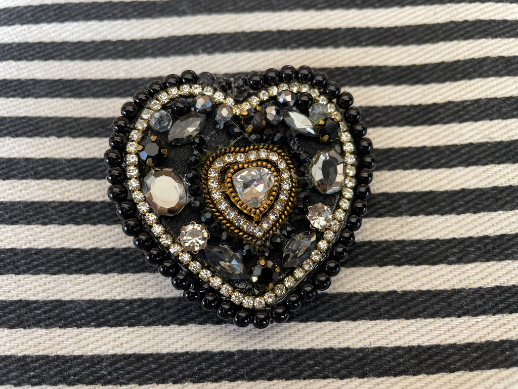 Broche - Zwart hart