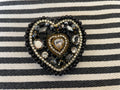 Broche - Zwart hart