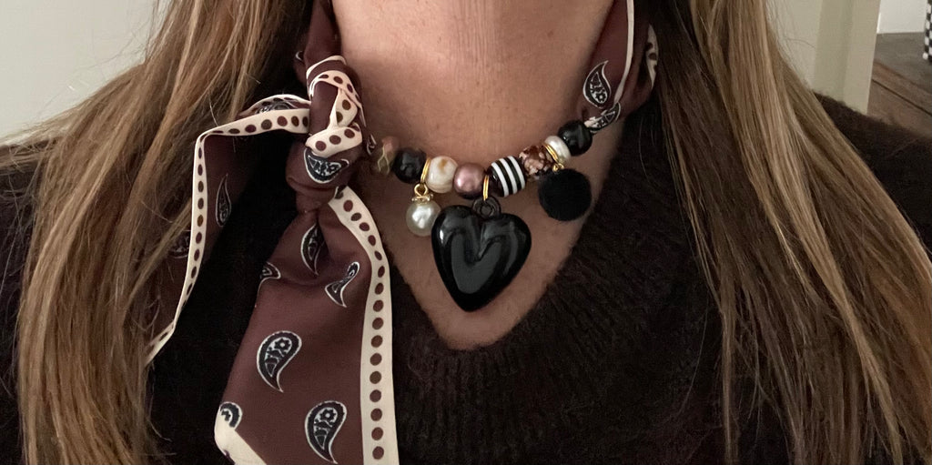 Sjaalketting® - Bruin Paisley