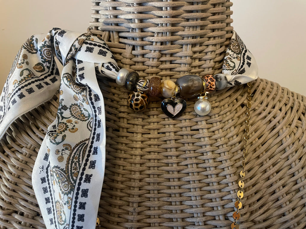 Sjaalketting-Ecru brons