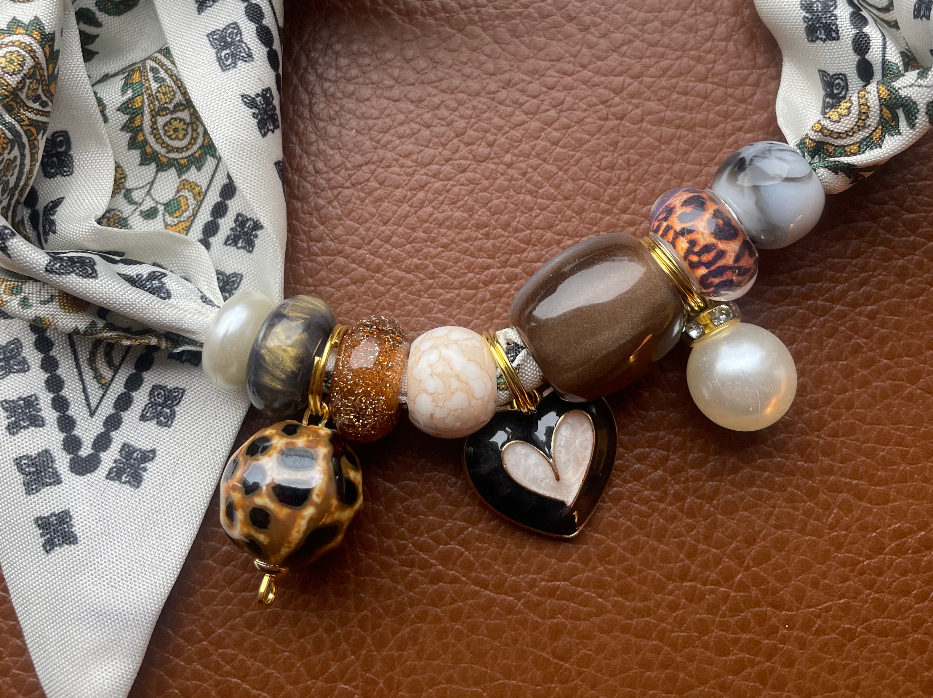 Sjaalketting-Ecru brons