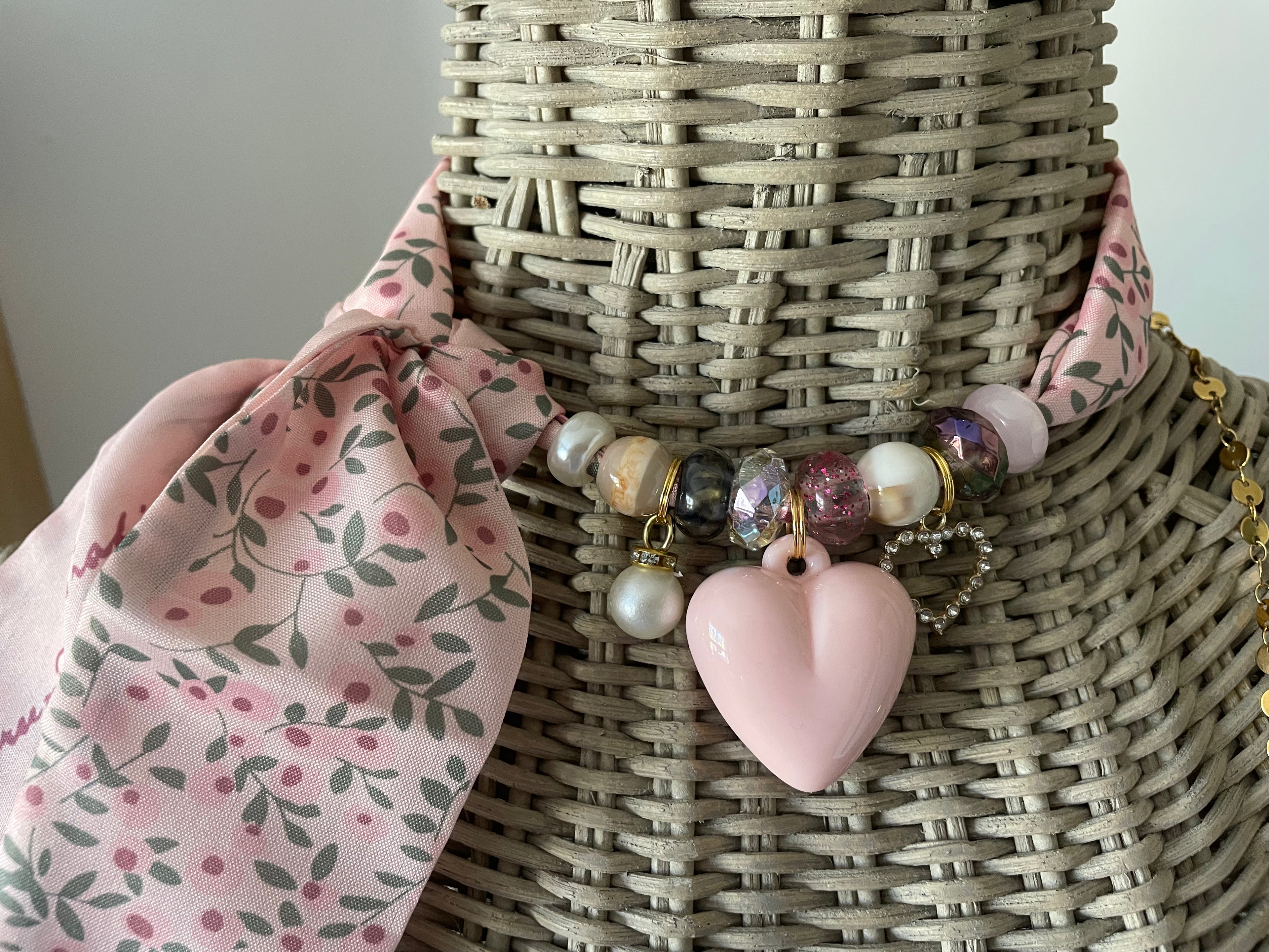 Sjaalketting - Zacht Rose