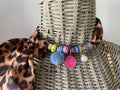 Sjaalketting - Panter met knal rose smiley