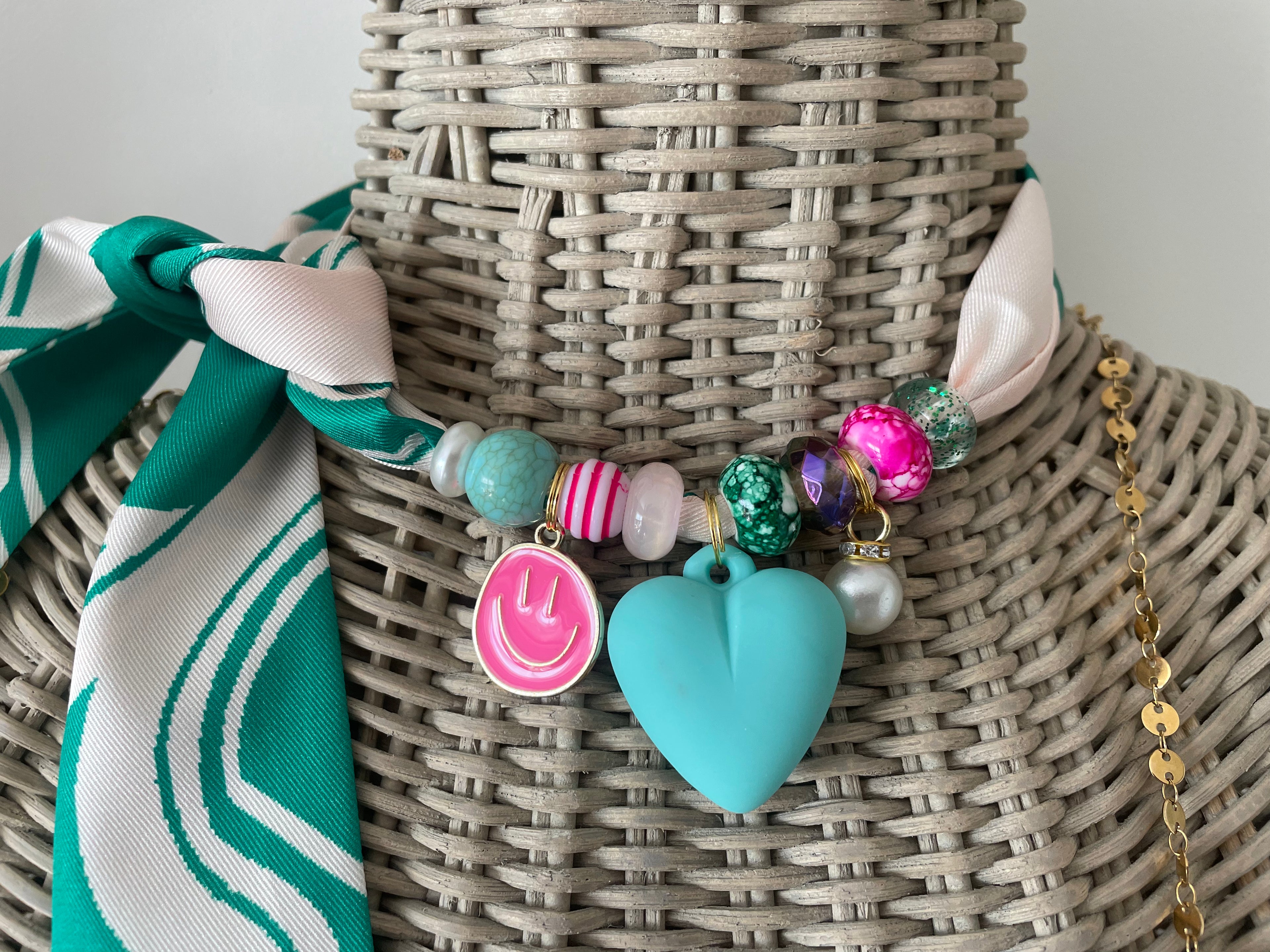 Sjaalketting - Fris groen hart