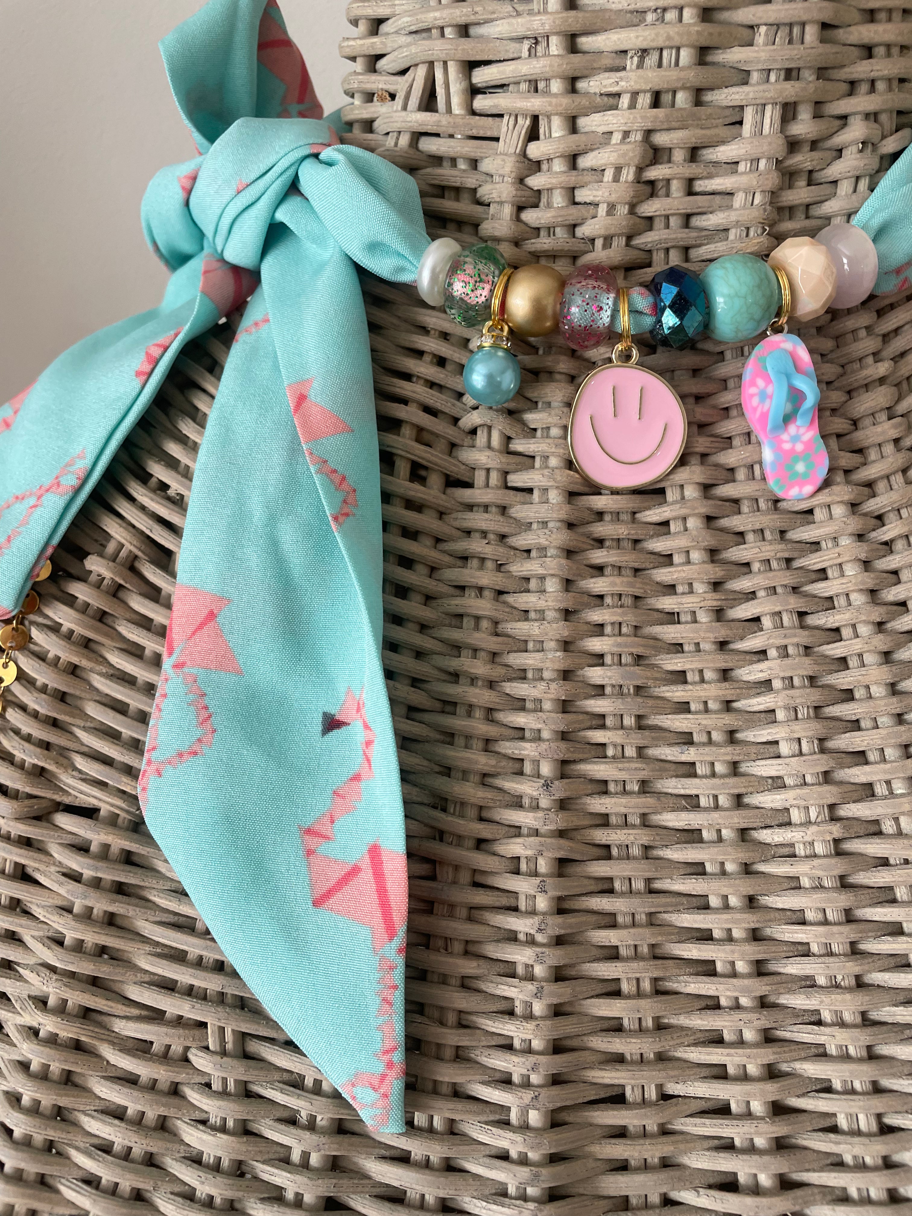 Sjaalketting - Mint flamingo