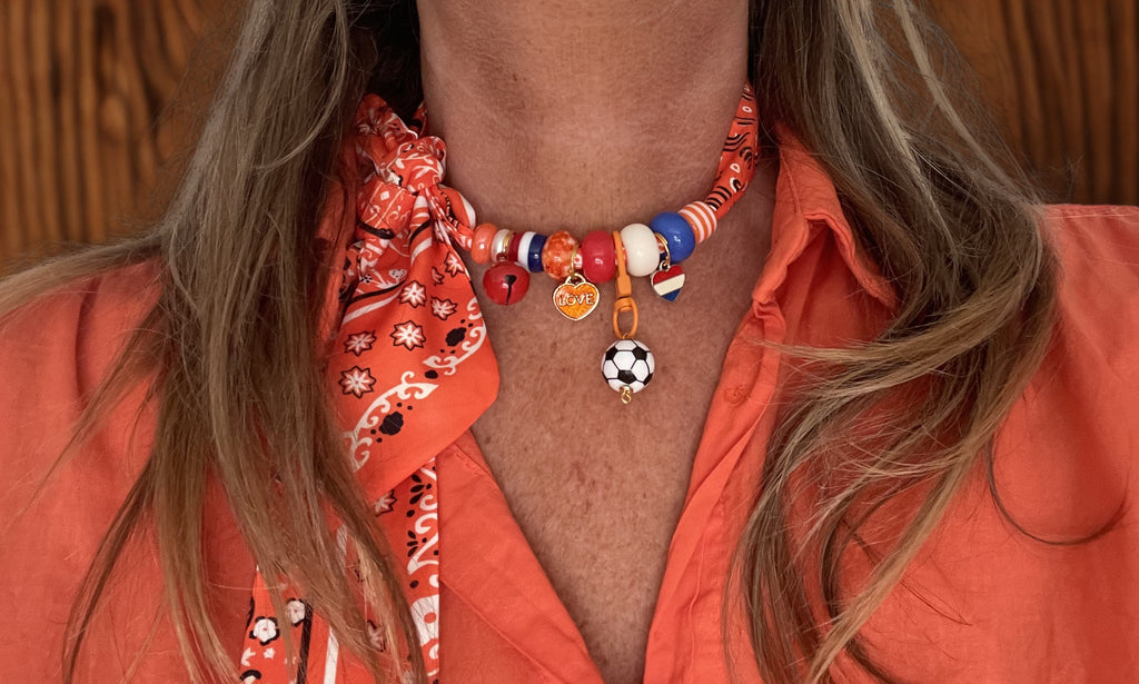 Sjaalketting - Oranje WK en Koningsdag 🧡
