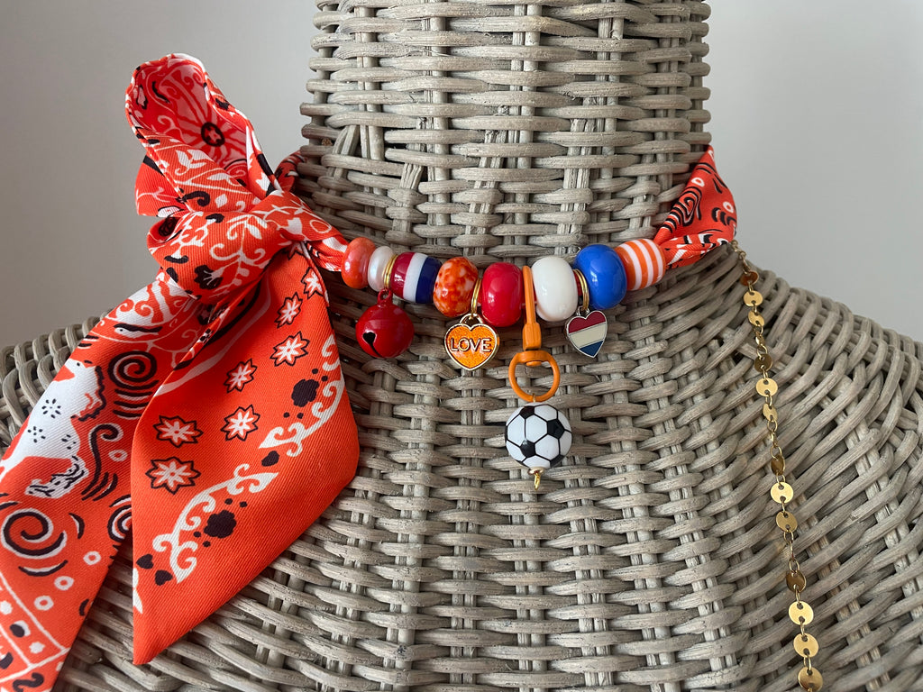 Sjaalketting - Oranje WK en Koningsdag 🧡