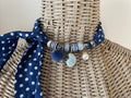 Sjaalketting - Blauw nopje
