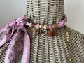 Sjaalketting - Rose Paisley parel hart