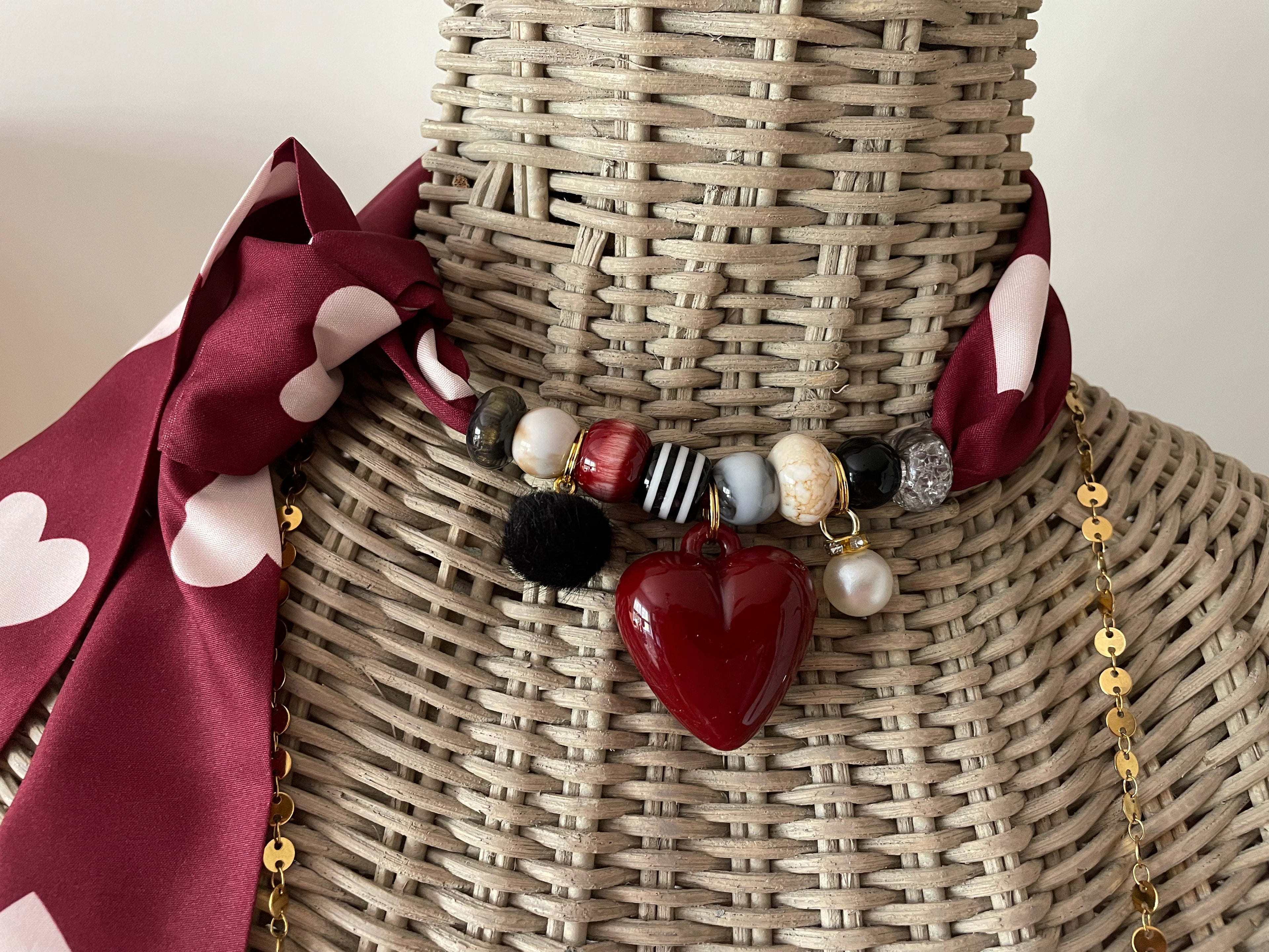 Sjaalketting® - Bordeaux hart