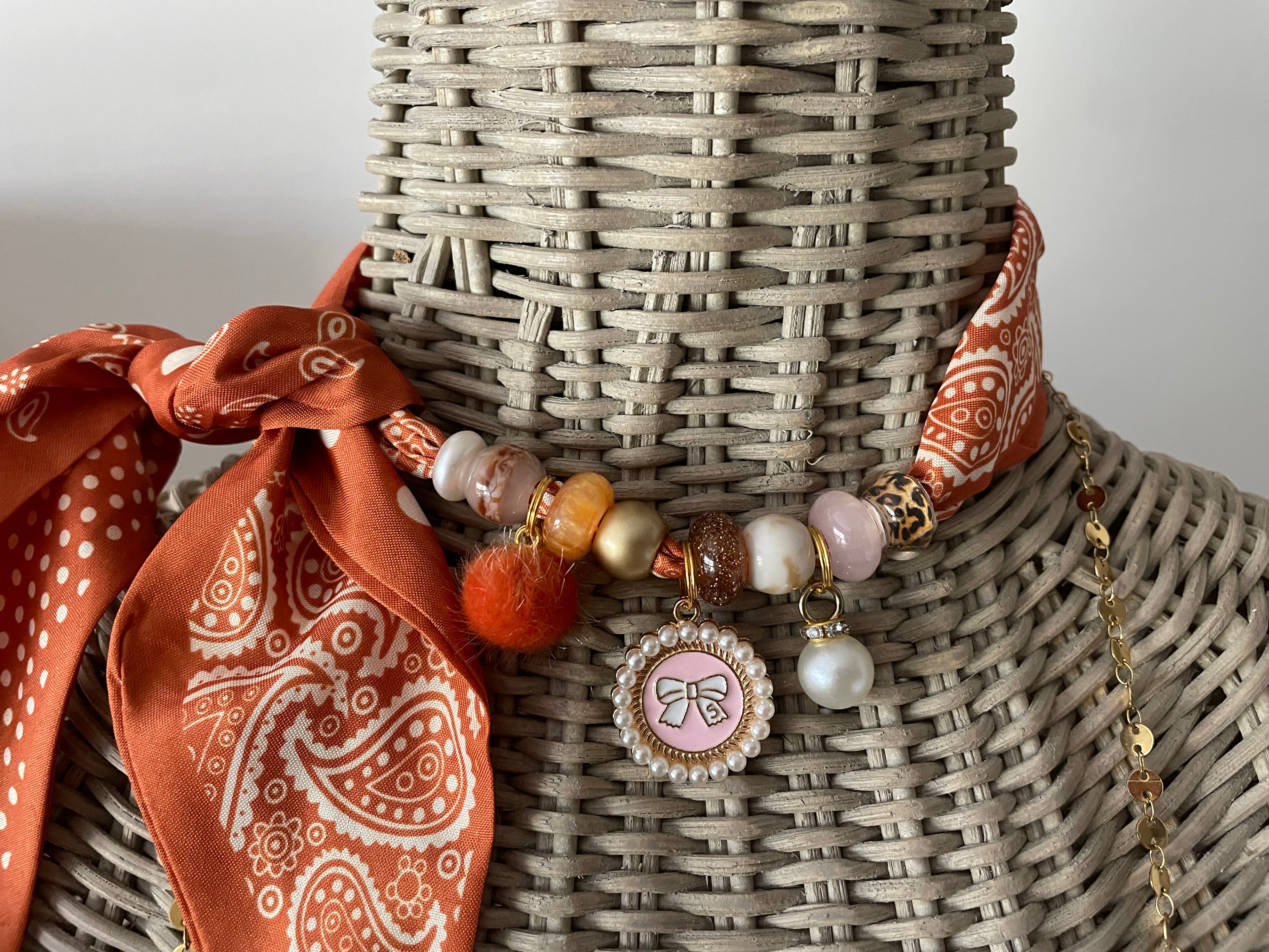 Sjaalenketting - Oranje rose
